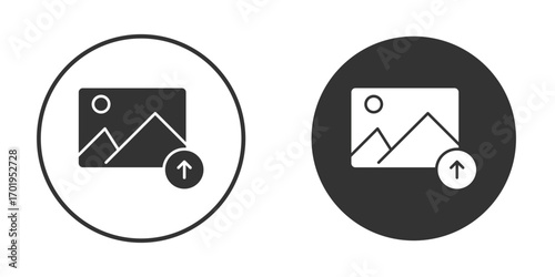 Upload photo icon or Logo. Flat Style vector EPS.