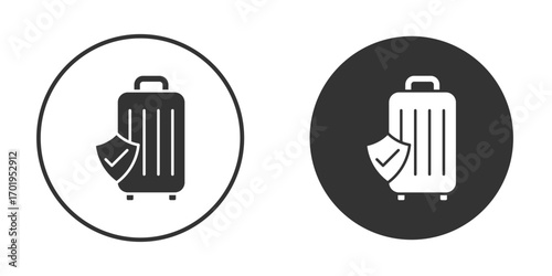 Travel insurance icon or Logo. Flat Style vector EPS.