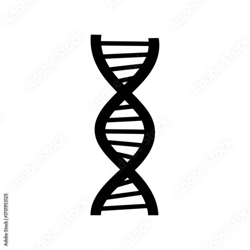 dna strand on white background