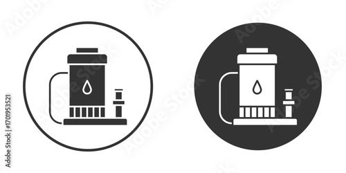 Sump pump icon or Logo. Flat Style vector EPS.