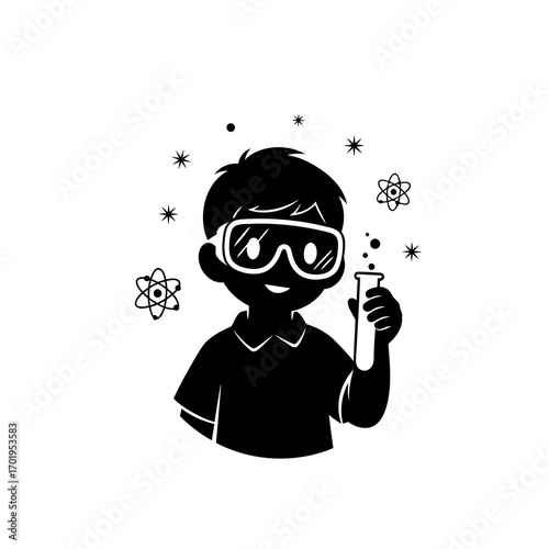Young Scientist with Test Tube