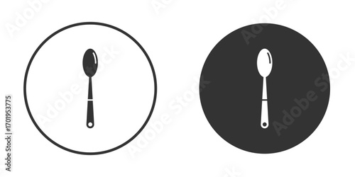 Spoon icon or Logo. Flat Style vector EPS.