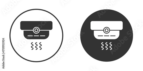 Smoke detector icon or Logo. Flat Style vector EPS.