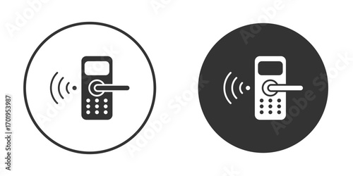 Smart lock icon or Logo. Flat Style vector EPS.