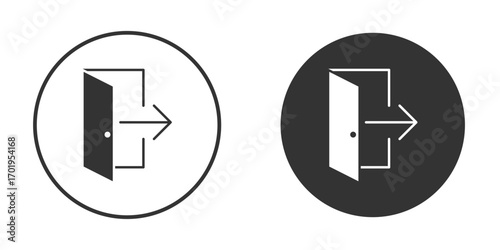 Sign out icon or Logo. Flat Style vector EPS.