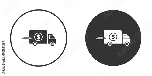 Shipping charges icon or Logo. Flat Style vector EPS.