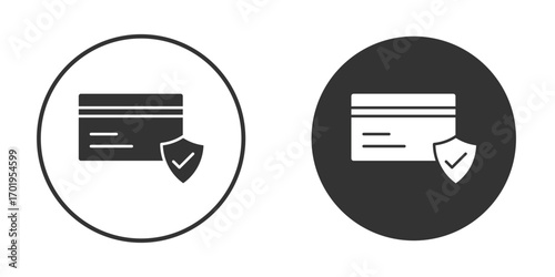 Secure payment icon or Logo. Flat Style vector EPS.