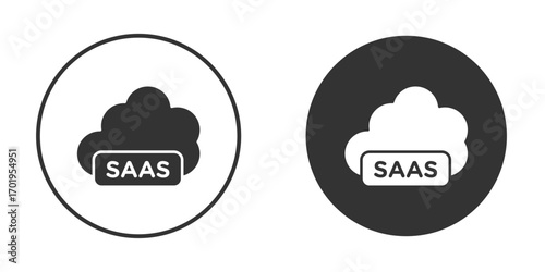 SaaS icon or Logo. Flat Style vector EPS.