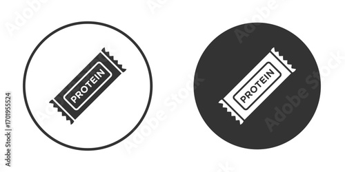Protein bar icon or Logo. Flat Style vector EPS.