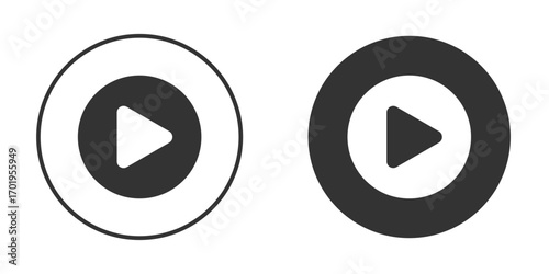 Play icon or Logo. Flat Style vector EPS.