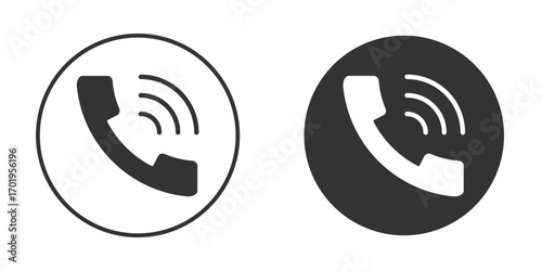Phone call icon or Logo. Flat Style vector EPS.
