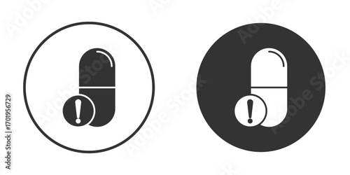 Overdose icon or Logo. Flat Style vector EPS.