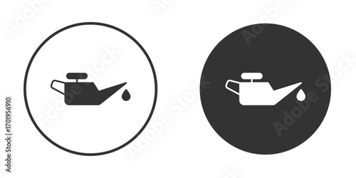 Oil can icon or Logo. Flat Style vector EPS.