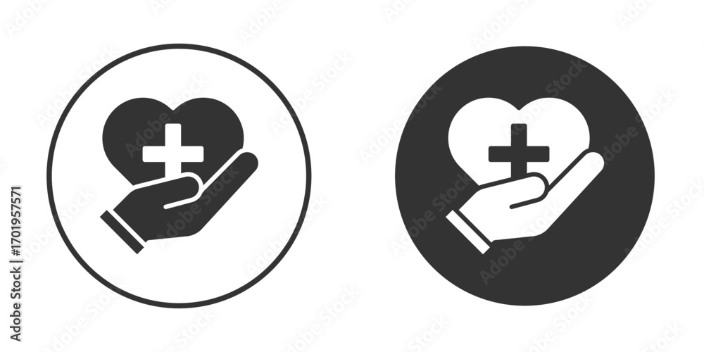 Obraz premium Medical support icon or Logo. Flat Style vector EPS.