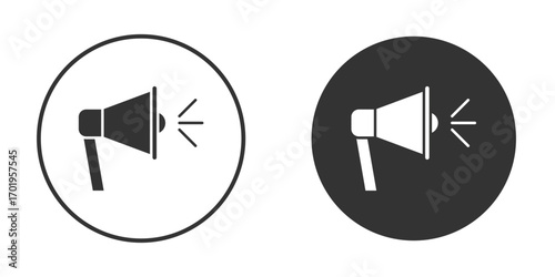 Megaphone icon or Logo. Flat Style vector EPS.