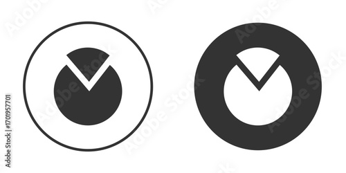 Market share icon or Logo. Flat Style vector EPS.