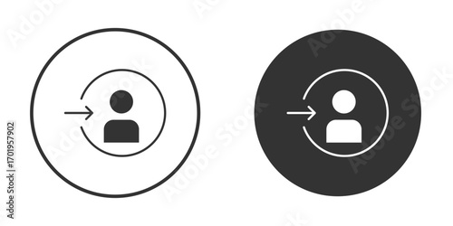 Login icon or Logo. Flat Style vector EPS.