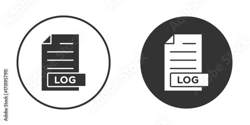log file icon or Logo. Flat Style vector EPS.