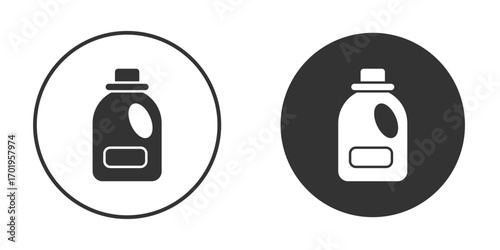 liquid detergent icon or Logo. Flat Style vector EPS.