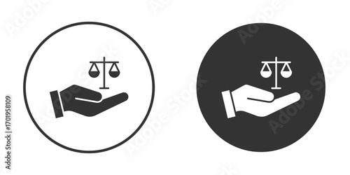 Law icon or Logo. Flat Style vector EPS.