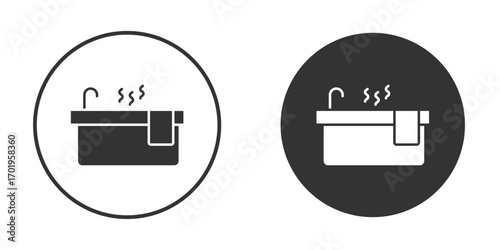 Jacuzzi icon or Logo. Flat Style vector EPS.