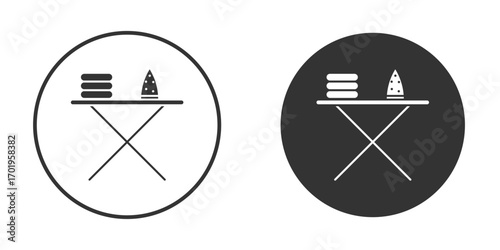 Ironing board icon or Logo. Flat Style vector EPS.