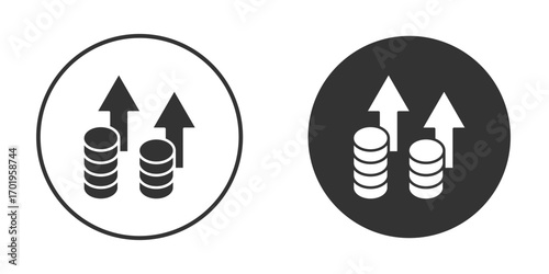 High revenue icon or Logo. Flat Style vector EPS.