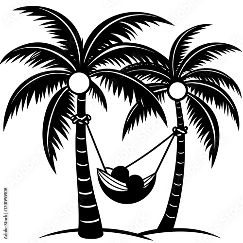 palm trees on a white background