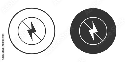 Flash off icon or Logo. Flat Style vector EPS.