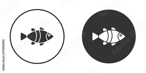 Fish icon or Logo. Flat Style vector EPS.