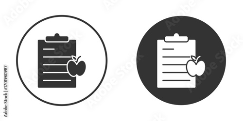 Diet plan icon or Logo. Flat Style vector EPS.