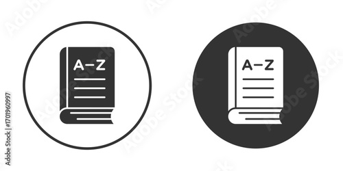 Dictionaries icon or Logo. Flat Style vector EPS.