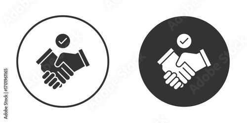 Deal icon or Logo. Flat Style vector EPS.