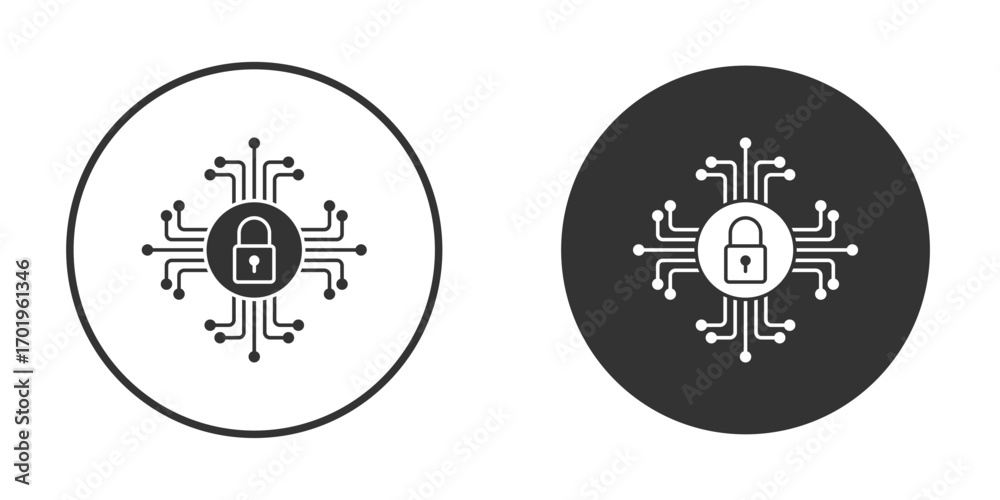Fototapeta premium Cyber security icon or Logo. Flat Style vector EPS.