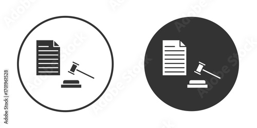 Court decision icon or Logo. Flat Style vector EPS.