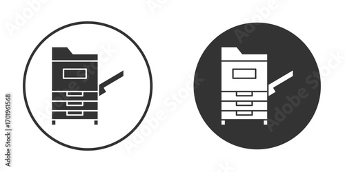Copy Machine icon or Logo. Flat Style vector EPS.
