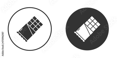 Chocolate icon or Logo. Flat Style vector EPS.