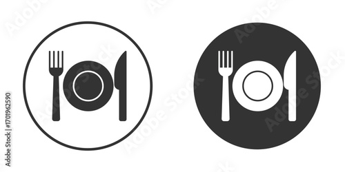 Canteen icon or Logo. Flat Style vector EPS.