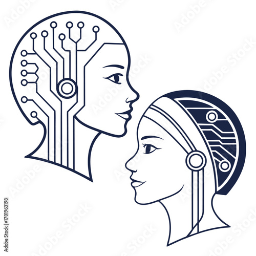 woman and man