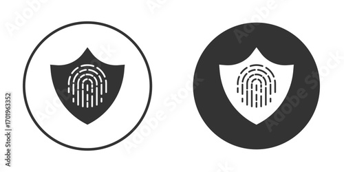 Biometric security icon or Logo. Flat Style vector EPS.
