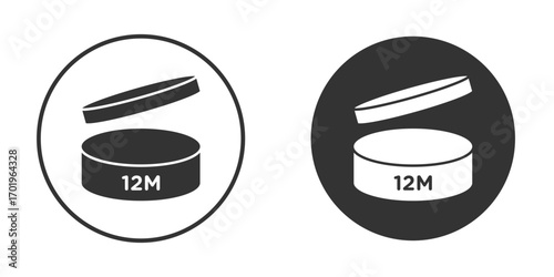 12M icon or Logo. Flat Style vector EPS.