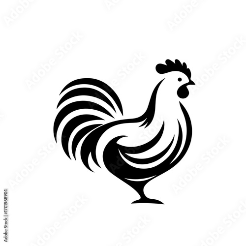 Graceful Hen Vector Illustration – Farmyard Poultry Design