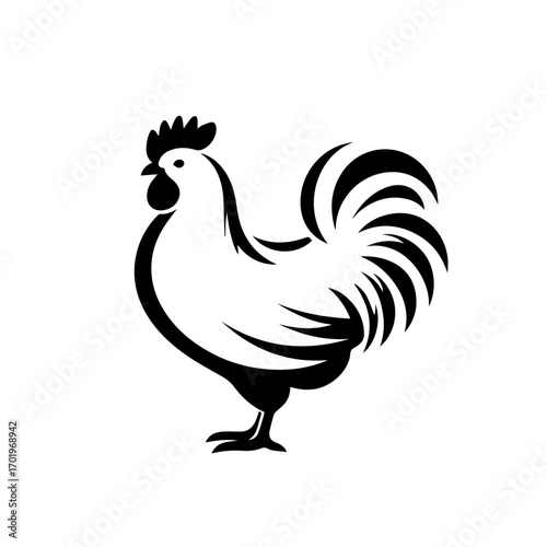 Beautiful Hen Vector Illustration – Rural Farmyard Bird