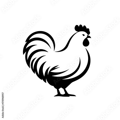 Realistic Hen Vector Illustration – Domestic Farm Bird
