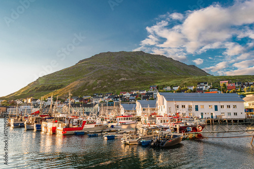 Honningsvåg, piccolo centro nel comune di Nordkapp, il comune più a nord della Norvegia, nella contea di Finnmark.