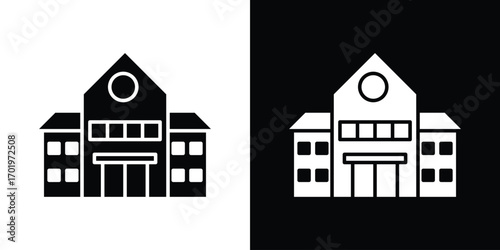 school icon design illustration. icon concept in flat
