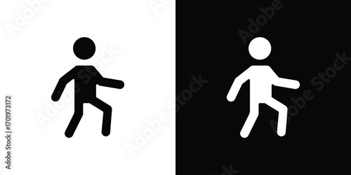 Walking icon design illustration. icon concept in flat