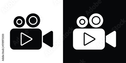 Video icon design illustration. icon concept in flat