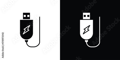 USB icon design illustration. icon concept in flat