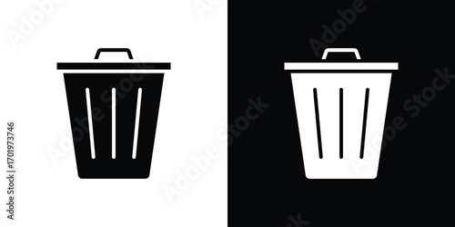 Trash icon design illustration. icon concept in flat